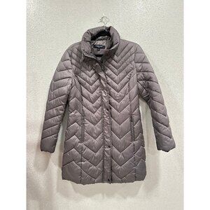 Kenneth Cole Men’s Medium Gray Puffer Coat Quilted Winter Streetwear